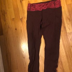 Lululemon, leggings, size 6, maroon color